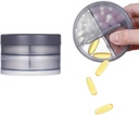 2 lagen pil geval, KIGI dagelijkse pil Organizer met 8 appartementen 1 Dag 4 keer Portable pil Box vitamine Organizer voor Travel(Gray 3.1-2Inch)