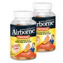 Airborne 750mg Vitamine C Immuun Ondersteuning Supplement Gummies voor volwassenen, Zesty Orange Smaak, Glutenvrij Gemaakt Blend met Krachtige Antioxidanten Vitaminen C & E, 42 Gummies (2 Pack)