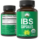 USDA Biologische IBS Capsules for Relief, Ingestion, Bloating, Gas. Irritable Bowel Supplement met 5 Handpicked Organic Ingredients. Pepermuntolie, Sea Buckthorn, Venkelzaad, Rosemary Leaf, Basil Leaf