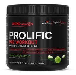 PEScience Prolific Energy Pre Workout L Citrulline for Nitric Oxidation, Rhodiola & CDP Choline Nootropic for Focus 