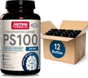 Jarrow Formules PS100 Fosfatidylserine 100 mg, Dieetsupplement voor Brain Health and Cognition Support, 120 Capsules, 40-120 Day Supply, Pack of 12