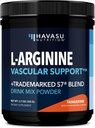 L-Arginine Powder - Nitric Oxide Supplement for Men and Women with L-Citrulline and Beet Root - Pre and Post Workout Support for Endurance and Recovery - Tangerine Flavor, 1 Month Supply (30 Scoops)