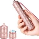 Draagbare metalen pil Medicine Organisator - Waterdichte pil geval Compacte reis pil Box Weekly Aluminium Legering Container, 7 dagen dagelijkse pil Organisator houder voor kleine pillen, Roze S