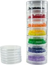GMS Large 7 dagen Stapelbare pil Organisator Case voor Medicatie, Vitaminen, en Supplementen met 7 Deksels - Een voor elke draagbare en verwijderbare Container (Clear)