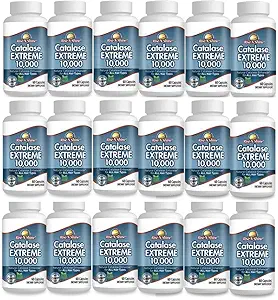 Rise-N-Shine Catalase Extreme Supplement 10.000 met Saw Palmetto, Biotin, Fo-Ti, PABA - Hair Supplements for Strong Hair - 1440 Capsules - Pack van 24 (24-maand levering)