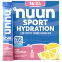 Nuun Sport Electrolyte Powder Packets with Magnesium, Calcium, Potassium, Chloride, and Sodium, Hydration Packets for On-the-Go, Pink Lemonade Flavor, Gluten Free & Vegan, 16 Single Servings