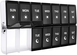 XL Weekly Pill Organizer 2 keer per dag, Fullicon Extra Large Daily Pill Cases Oversized AM PM Pill Box Twee keer per dag voor vitamine/visolie/pillen/supplementen