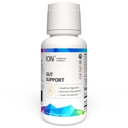 ION* Intelligence of Nature Gut Support Liquid Supplement - Gut & Digestief Health Liquid Drops, Cleanse & Detox with Humic Extract for Women & Men, Adults & Kids 4+ - 8 fl oz (Pack of 1)