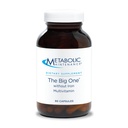 Metabolische Onderhoud De Grote - Eenmaal daags IJzervrije Multivitamine Mineraal Supplement - Folaat, B Vitaminen, Biotine, Antioxidanten + Vitamine K, Immuun Ondersteuning Nutriënten Vitamine A + C (90 Capsules)