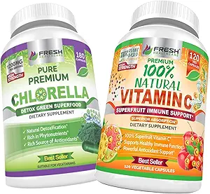 Chlorella en 100% natuurlijke vitamine C - bundel