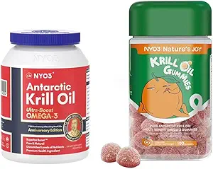 Krill Oil 1000mg softgels en Krill Oil Gummies 135mg Omega 3 Gummies DHA EPA Bundels