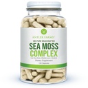 Antler Farms 100% Pure Sea Moss Complex, 130 Capsules, Wildcrafted Irish Sea Moss, Bladderwrack, en Burdock Root Een krachtige blend voor Wellness, Vegan-Friendly, Gluten, soja en zuivelvrij