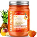 WELLESS LABSRX Irish Sea Moss Gel Raw - Wildcrafted Superfood Seamoss Gel - Ananas Mango Smaak, Vitamine en Mineral-Rich van Pristine Caribbean Waters - 10 oz.