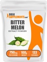 BulkSupplements.com Bitter Melon Extract Powder - Bitter Melon Supplement, Bitter Gourd Extract - Herbal Supplement, Gluten Free, 750mg per Serving, 100g (3.5 oz) (Pack of 1)