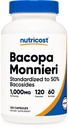 Nutricost Bacopa Monnieri 1000mg, 120 Capsules (60 porties) - Non-GMO, Glutenvrij en Vegetarisch vriendelijk