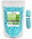 XPRS Nutra Maat 1 Lege Capsules - 500 Graaf Lege Vegan Capsules - Vegetarische Pillen DIY Plantaardige Capsule Vegetarische Pill Caps voor Do-It-Yourself Supplements (Aqua)