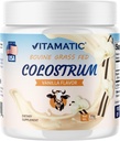 Vitamatic Bovine Colostrum 30% IgG Powder - Supplement for Gut Health, Hair Growth, Beauty, Muscle Recovery, & Immune Support - Easy to Mix - 72 Gram (30 Serves, Vanilla Flavor)