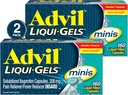 Advil Liqui-Gels minis Pijnstiller en koortsreducer, pijnmedicijn voor volwassenen met Ibuprofen 200 mg voor pijnrelief - 2x160 Liquid Filled Capsules
