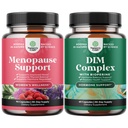Bundel van Total Menopauze Supplement - Hot Flashes Relief - Dong Quai Vitex Chaste Berry en Black Cohosh en Pure DIM met Bioperine - Diindolylmethaan Testosteron Complex met Broccoli Florets