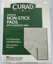 Curad Non-Stick Pads, 3 Inch X 4 Inch 10 Tellen