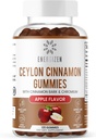 Kaneel + Chroom Gummies - 120 Vegan Gummies - Joint Pain & Brain Health Support, Sugar-Free, Antioxidant Rich, Non-GMO, Gluten-Free Supplement, Natuurlijke Apple smaak