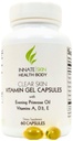 Clear Skin Acne Vitamin Gel Capsules with Evening Primrose Oil, Vitamin A, D (D3) & E 