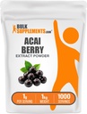 BulkSupplements.com Acai Berry Extract Powder - Acai Berry Supplement, Antioxidanten Supplement - Glutenvrij, 1g per portie, 1kg (verpakking van 5) (11 lbs)