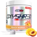 EHP Labs OxyShred Pre Workout Powder - Preworkout Powder with L Glutamine & Acetyl L Carnitine, Energy Boost Drink - Peach Mango, 60 Servers