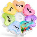 Weekly pil Organizer met een gemakkelijke push knop ontwerp, Gelibo grote pil doos 7 dagen, dagelijkse pil geval geneeskunde Organisator voor vitamine, vis oliën, supplement Artritis Vriendelijke nieuwe editie