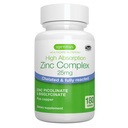 Igennus Clean Chelated Zink 25mg met koper, volledig gereacteerd Picolinaat & Bisglycinaat, High Absorptie Complex, Supplement voor vrouwen en mannen, Lab geverifieerd, Non-GMO, Immuun & Skin Support, 6 maanden supply
