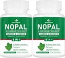 Super Nopal 1600mg, Prickly Pear Supplement met R-Alfa Lipoïnezuur, Kurkuma, 120 capsules (60 porties)