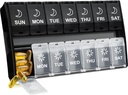 XL Large Pillen Organisator 2 keer per dag, Weekly Am Pm Pillen Box met scharnierende deksels, 7 dagen Medicine Vitamine Pillen Case, Dagelijkse Pillen Container, Grote Medicatie Organisator voor Supplement