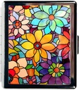 Reis pil Organizer kleine pil geval voor portemonnee Essentials 7 dagen leuke pil Box met spiegel draagbare pil Box voor Pocket of Purse Pill Bevat reizen geschenken (beschilderd glas bloemen)