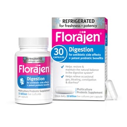 Florajen Digestie Probiotica, Gut Health Supplement met Constipatie en Bloating Relief voor volwassenen, 30 Tel (gekoeld)