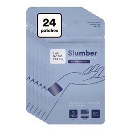 The Good Patch Slumber Sleep Patch Support, Melatonine Free, Sustained Release, Natural Patch met L-Theanine, Magnesium, Tart Cherry Extract, Plant Powered Draagbare Wellness (24 Total Patches)