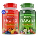 Fruit en groenten Supplement Vitaminen voor mannen en vrouwen - Super Fruit en groenten Capsules ter ondersteuning van evenwichtige voeding en energieniveaus - Whole Natural Super Foods 90 Tellen (Pack of 2)