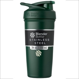 BlenderBattle Sport Geïsoleerde Roestvrij stalen Shaker Fles met Draad Whisk, 24-Ounce, Bos 