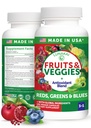 Lunakai USA Made Superfood Fruit & Veggies Supplement - All-in-One with 4 Blends & Scented Capsules, 180ct Super Veggie Capsules for Adults