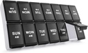 Sukuos Weekly pil Organizer 2 keer per dag, 7 dagen pil Box AM PM grote dagelijkse pil geval vitamine Organisator pil Container voor vitaminen, visolie, supplementen
