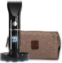 The Beard Club Trimmer for Men with Travel Bag - Electric Cordless Rechargeable Beard & Hair Trimmer - High Power 7000 RPM - 8 Color Guides 45 Unique Trim Lengths - Travel Lock