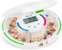 Automatische pildispenser met 28 dagen elektronische medicatie Organisator - Lockable Key Pill Container met LCD Display, Licht en Geluid Herinnering Alarm voor geplande medicatie voor senioren en ouderen