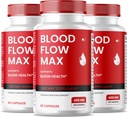 (3 Pack) Blood Flow Max Capsules, Blood Flow Max Advanced Formula Blood Support, Maximum Strength Supplement voor gezonde bloedcirculatie, Alle natuurlijke vitamine pillen voor de totale wellness