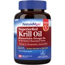 Krill Oil 1000 mg Softgels, Krill Oil Omega-3s, EPA, DHA, Astaxanthine & Fosfolipiden, 60 Count (pack van 1), Non-GMO, No Gluten, Made in The USA