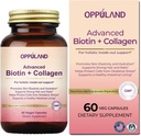 Biotin and Collagen Supplements-Biotin 5000 mcg + Collagen for Women-Supports Strong Hair,Nails & Healthy Skin-60 Veggie Capsules