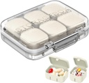 Pillen Organisator SOFISO 4/6 Grid Gratis Assembly Reis Geneeskunde Organisator 10 dagen pil Organisator Draagbare Pillen Box Waterdichte Pillen geval Dagelijkse Medicatie Carry Case voor Vitaminen, Visolie, Supplementen