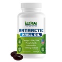Active Lifestyle Antarctic Krill Oil Supplement, High Absorptie EPA, DHA, Astaxanthine & Fosfolipide, Red Krill, GGO Free, Gluten Free, Soy Free, Dairy Free, Lab Tested, Made in USA