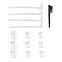Universal BTE Hearing Aid Eartips Domes Set - Inclusief 9 Single-Layer oorpluggen, 4 Resound Tubes, en 1 Schoonmaakborstel