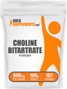 BulkSupplements.com Choline Bitrate Powder - Choline Supplementen - Unflavored & Gluten Free, 600mg per portie, 100g (3,5 oz) (pakket van 1)