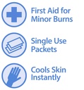 Globe First Aid Burn Gel met Aloë 0.9g Packets, (box van 144) Advanced First Aid Gel voor tijdelijke verlichting van kleine brandwonden, snijwonden en scrapes