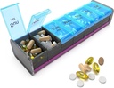 Extra grote pil Organisator- XXL Pill Box 7 Dag - Weekly pil Organizer met AM PM Grote Compartments Grote pil geval voor Supplementen Jumbo Pill houder voor Vitaminen Enorme Medicine Organisator 2 keer per dag